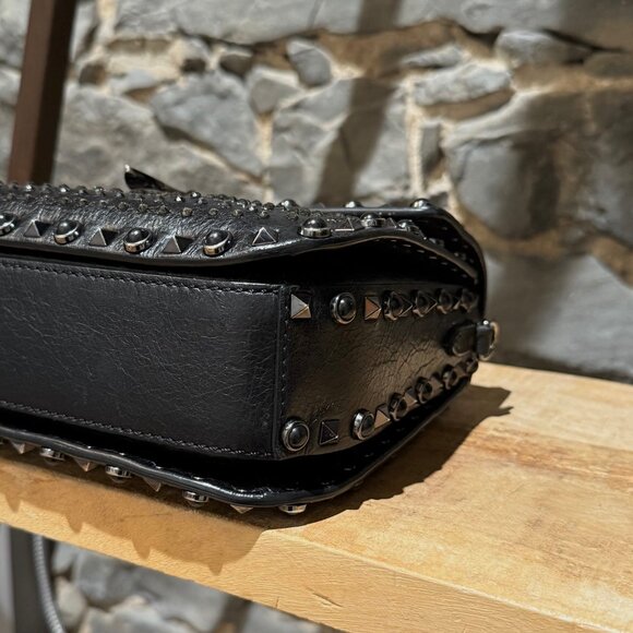 Valentino Black Star Crystal Rolling Rockstud Crossbody Bag - Picture 7 of 16